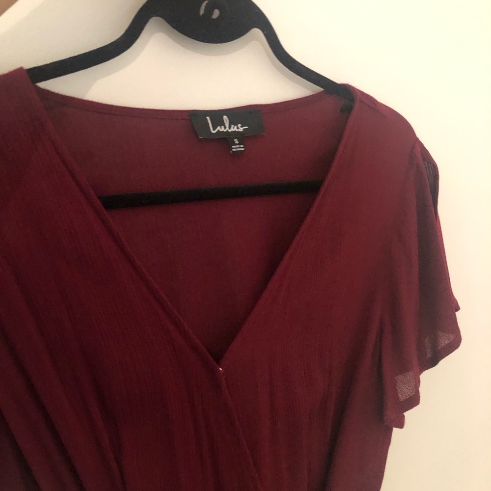 Lulus burgundy formal dress - Picture 1 of 4
